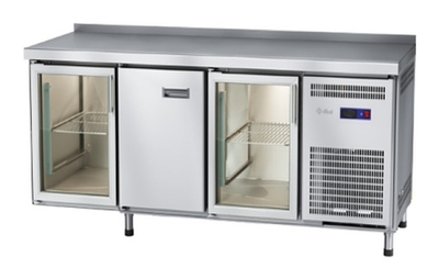 Стол холодильный Abat СХС-60-02 (1 дверь-стекло, 1 дверь, 1 дверь-стекло, борт)