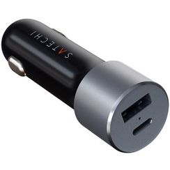 Автомобильное зарядное устройство Satechi Type-C PD 72W Car Charger ST-TCPDCCM, серый космос