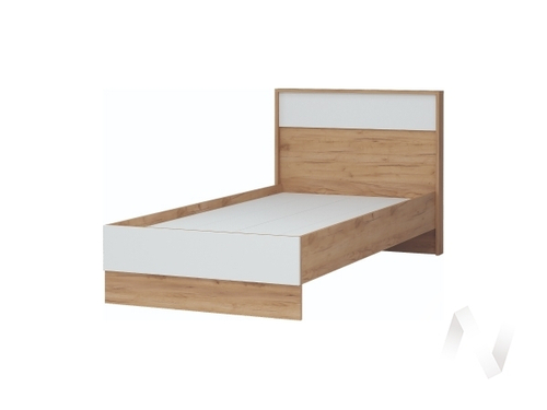 Кровать 0;9 КР-01 МС Ирис (дуб крафт золото/белый)