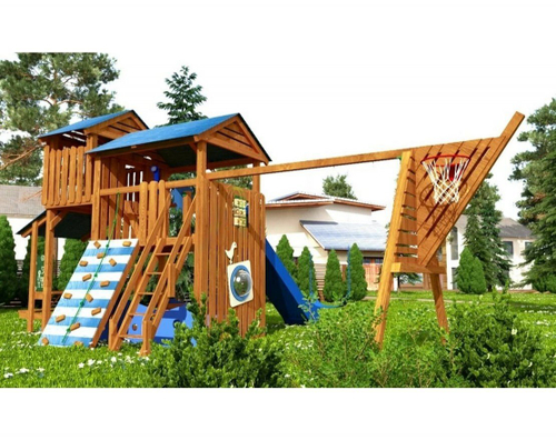 Детская деревянная площадка «Домик 3» для общественных мест