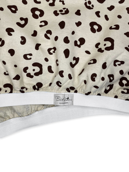 Простыня на резинке Леопард фланель RinaAmari Размер 120*60