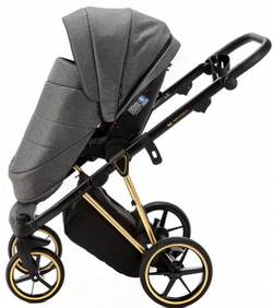 Детская коляска Adamex Belissa Special Edition 2 в 1 B-PS562 (Т.СЕР ЗОЛОТ.РАМ)