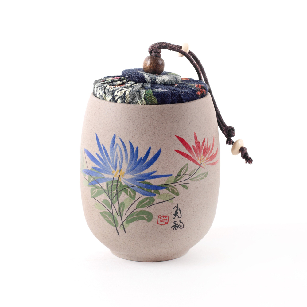 278212.3 Чайница "Хризантема" 180 мл, керамика. h=100мм, d=65мм