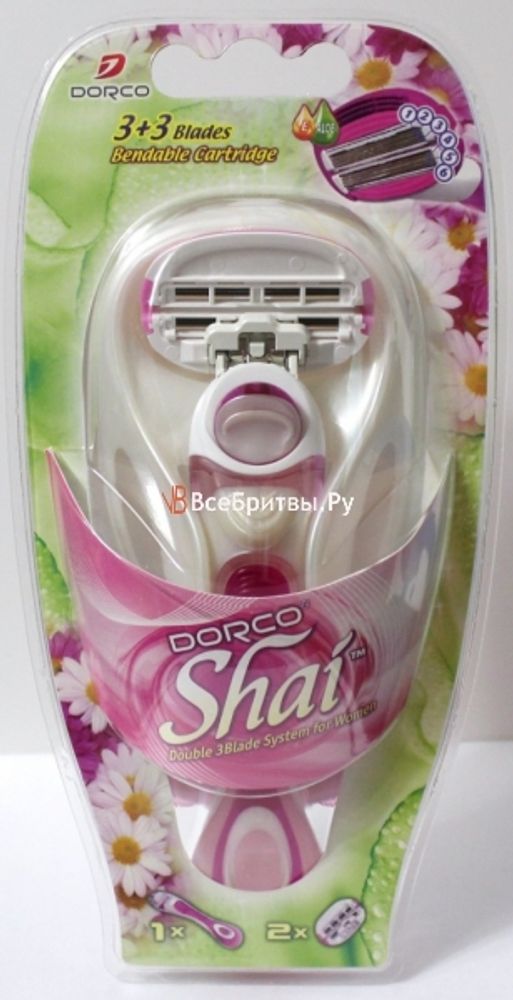 Dorco станок женский Shai Sweetie +2 кассеты