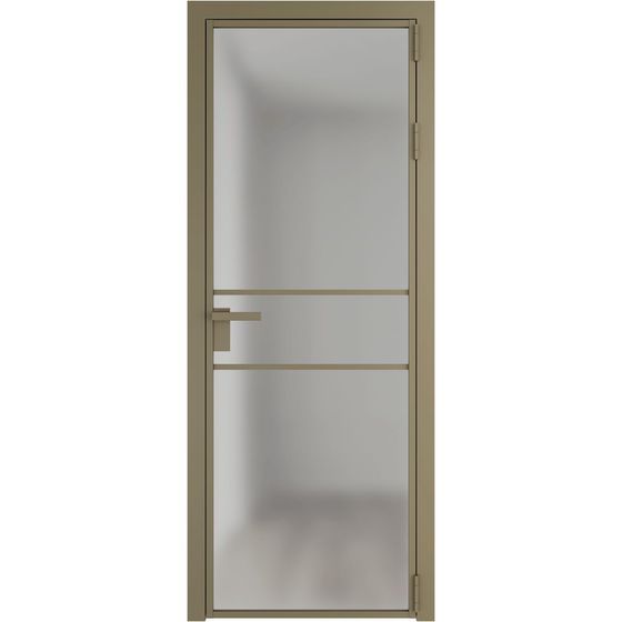 Алюминиевая дверь 2AG шампань остеклённая