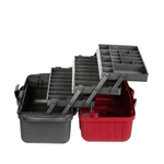 Ящик рыболовный для хранения снастей трехполочный красный