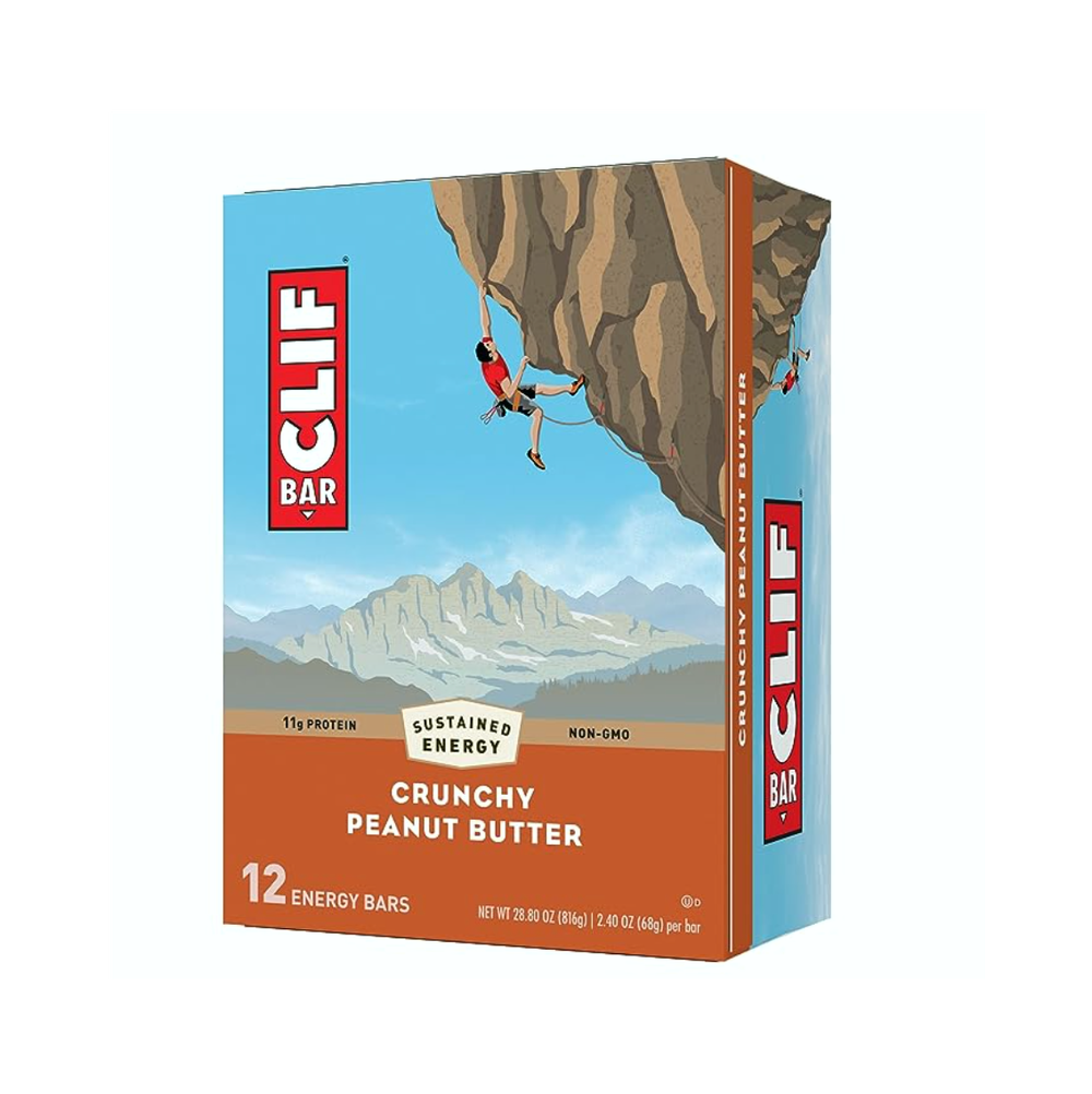 Clif Bar —Протеиновые батончики со вкусом арахисового масла — Сделано из органического овса — 11 г белка — Не содержит ГМО — На растительной основе — Энергетические батончики