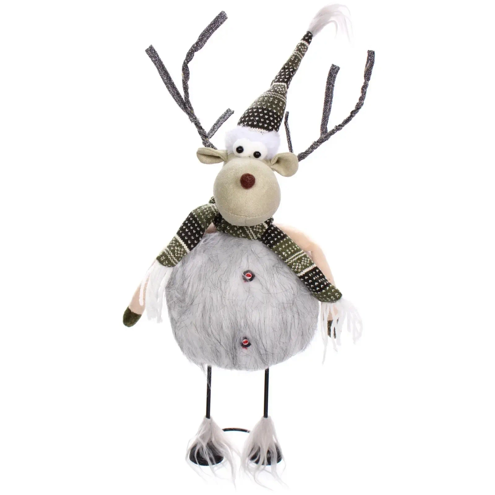 Игрушка новогодняя «Сказочный Лось» 18*23*62 см, Серый