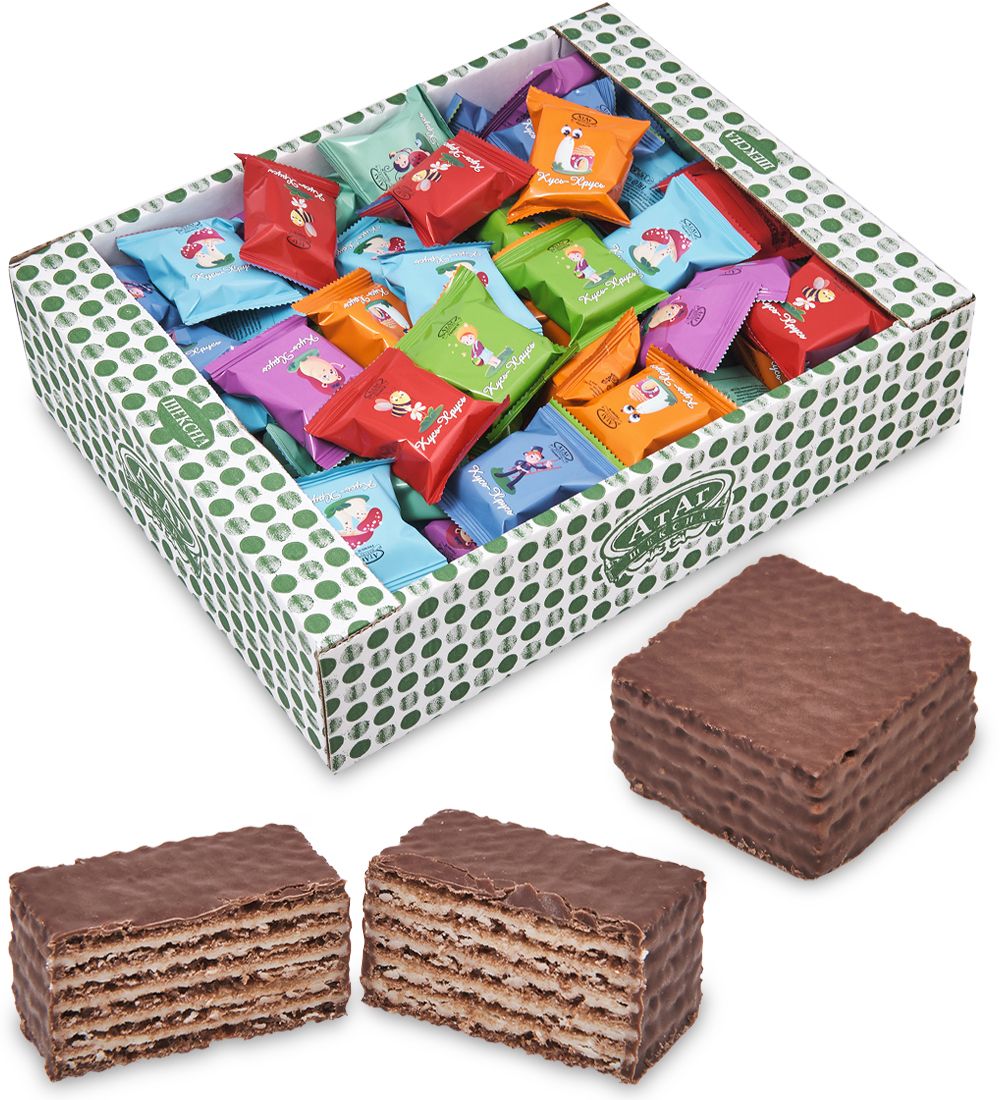 AT-100/4 Вафли глазированные «Кусь-Хрусь» 1,5 кг