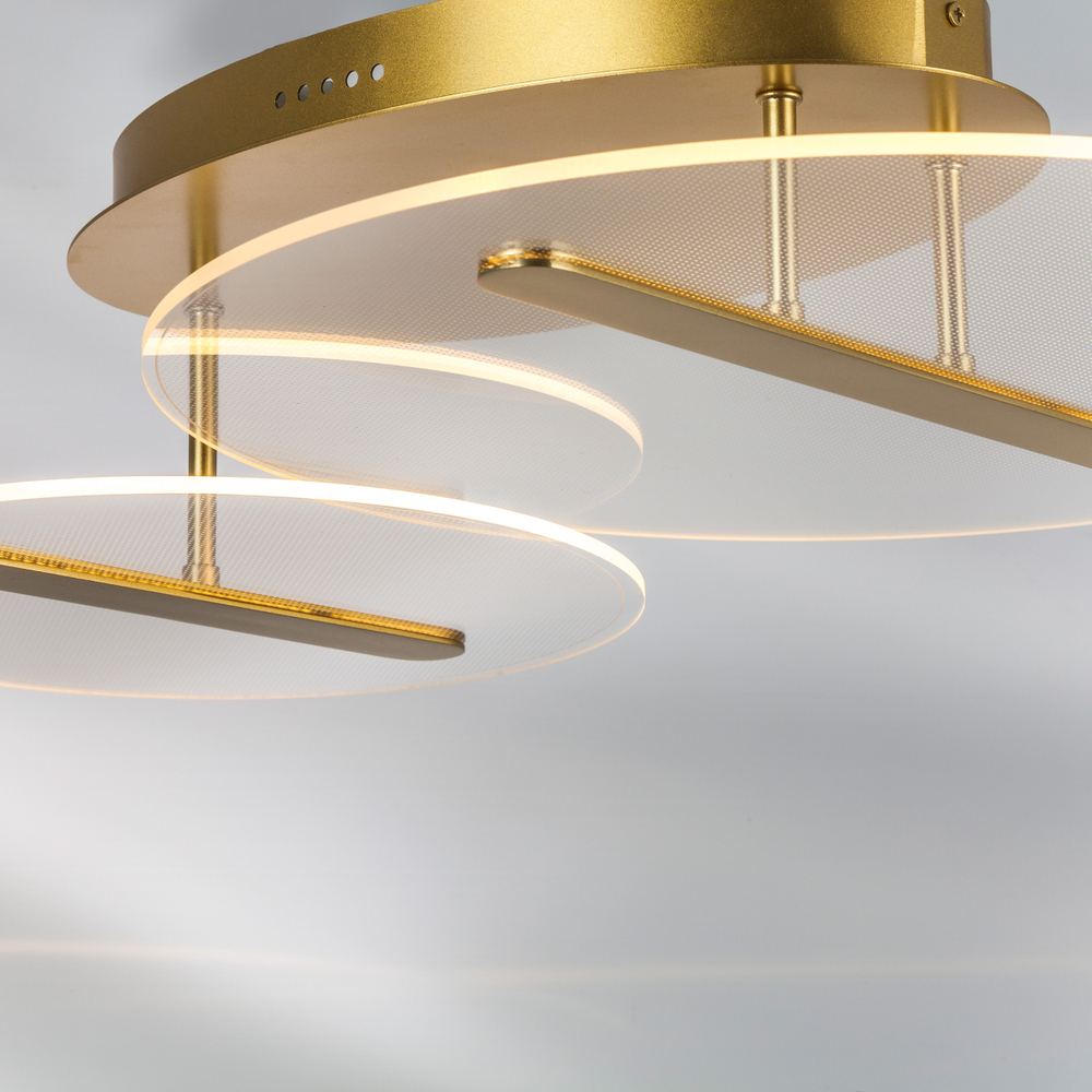 738053 Люстра ACRILE 33W LED 2691LM 120G ЗОЛОТО 3000K