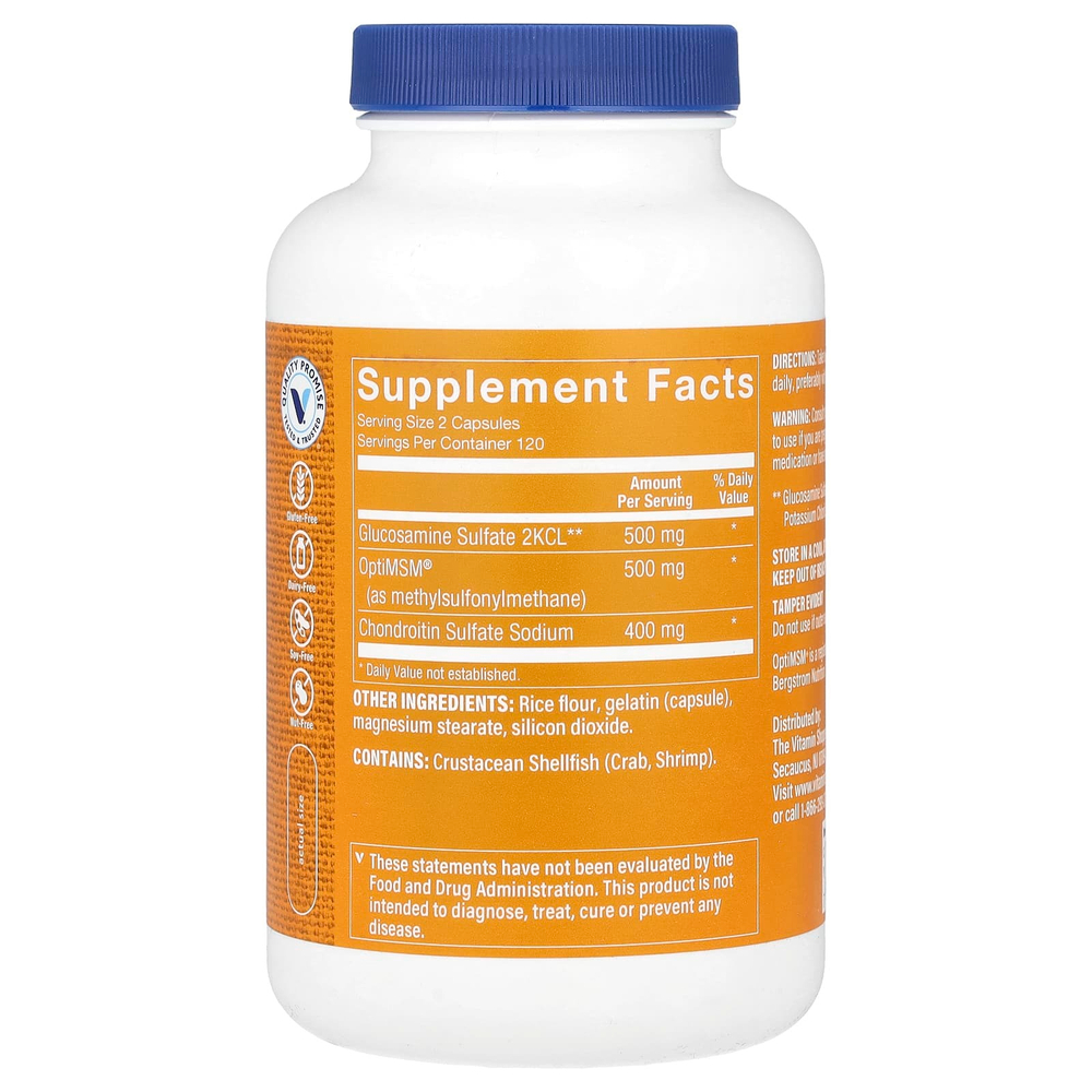 The Vitamin Shoppe, Глюкозамин хондроитин МСМ, 240 капсул