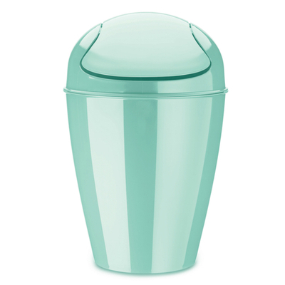 Корзина для мусора с крышкой del, 12 л, мятная