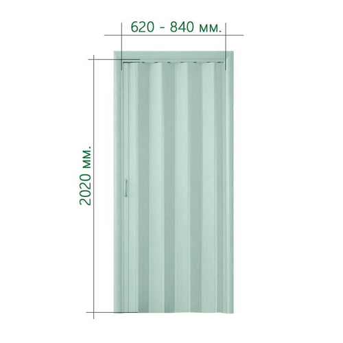 Дверь-гармошка Комфорт белый глянец 2050х840 мм