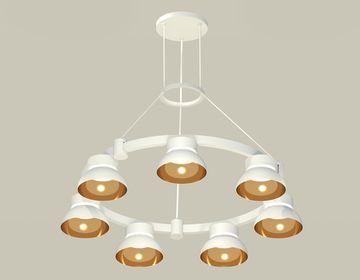 Комплект подвесного поворотного светильника c акрилом 7*GX53 XR92031402/7 SWH/PYG/CL белый песок/золото желтое полированное/прозрачный (A9203, C9236, N8144)Techno Ring DIY System Complects Ambrella