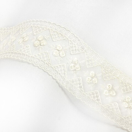 Кружево "Gamma"   "сетка", 59 мм , цв.слоновая кость