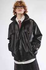 Куртка БИЧ Кожанка Винтажная черная