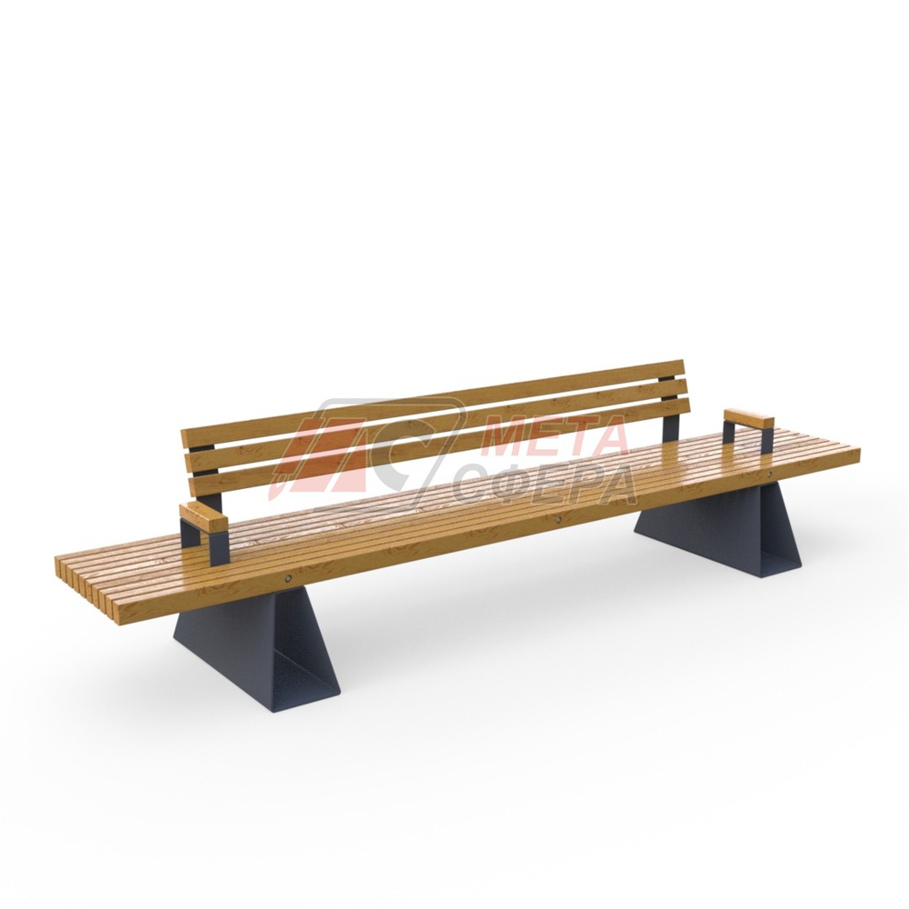 Скамейка Сеул с подлокотниками