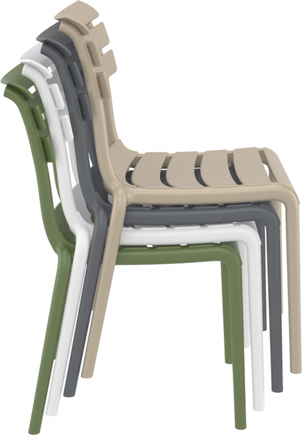 Стул пластиковый Siesta Contract Helen, темно-серый