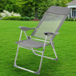 Кресло складное пляжное 60х60х112 см, серое, 100 кг, Green Days, YTBC048-2