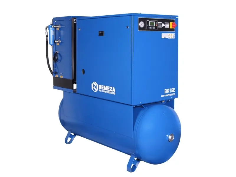 Винтовой компрессор Remeza BK15E-8-500Д на ресивере 500л с осушителем