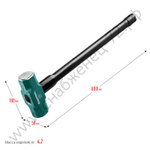 KRAFTOOL STEEL FORCE 4 кг, Кувалда со стальной удлинённой обрезиненной рукояткой (2009-4)