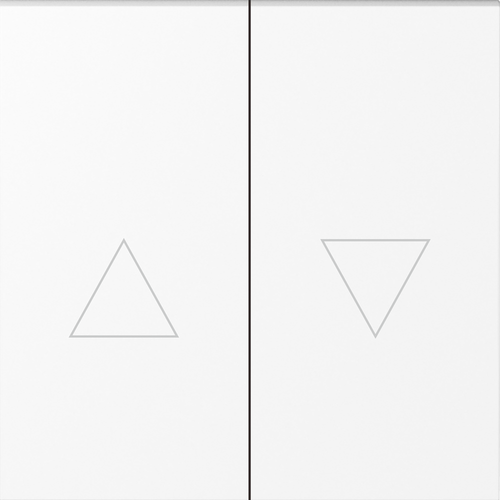 Клавиша 2-я со стрелками для жалюзи, глянцевый белый, серия S08