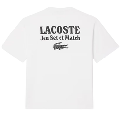 Мужская теннисная футболка Lacoste Loose Fit Heavy Jersey Printed - white