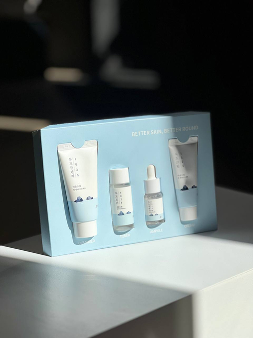 Round Lab Дорожный набор с морской водой: пенка/тонер/сыворотка/крем 1025 Dokdo 30+20+10+20мл