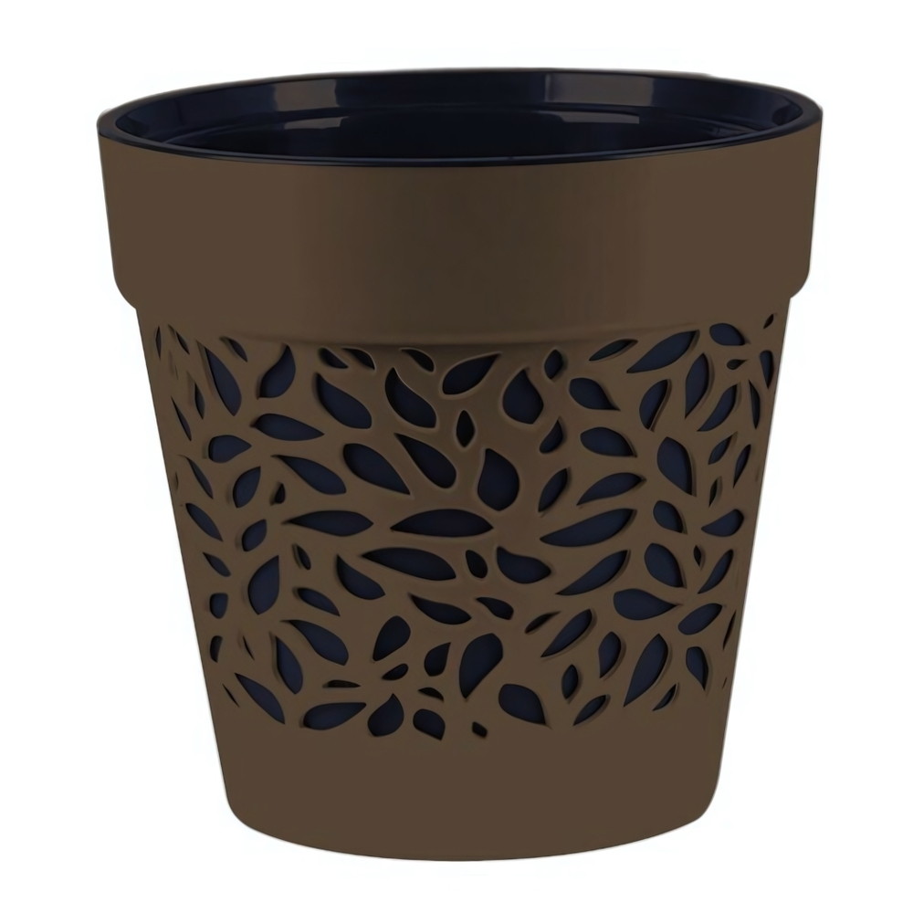 Кашпо "Блоссом" (8,3л) Цв. Трюфель/Чёрный