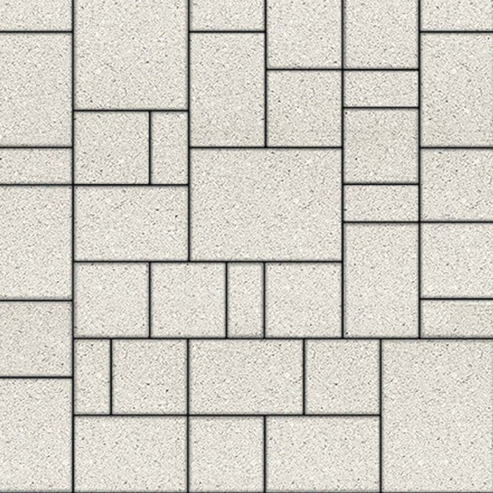 Тротуарная плитка МЮНХЕН - Стандарт Белый, комплект из 4 видов плит