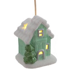 GAEM Фигурка декоративная подвесная "Домик" (подсветка, 2xLR44), L6 W6 H8 см, 2в.