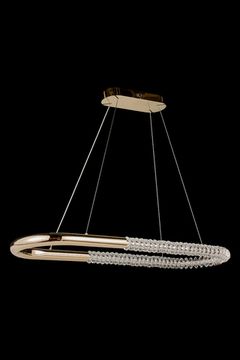 Подвесная люстра LED 60W 3000К/4000К/6000К LE3064/1050L GD золото Tesla Leon