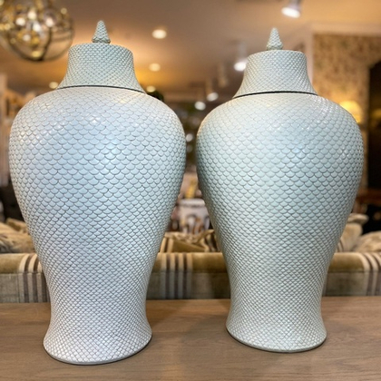 Ваза с крышкой Чешуйки 64 см [Арт. CFJ.036/GCEL]