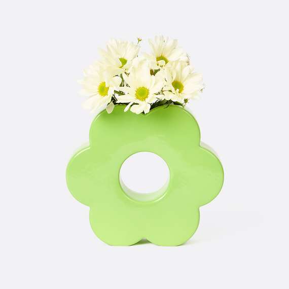 Ваза для цветов daisy, 20 см, зеленая