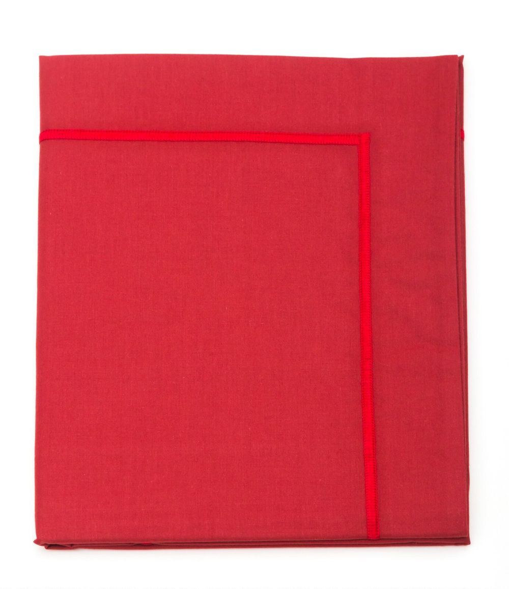 Наволочка 50х73 Blanc des Vosges Uni Rubis перкаль Франция