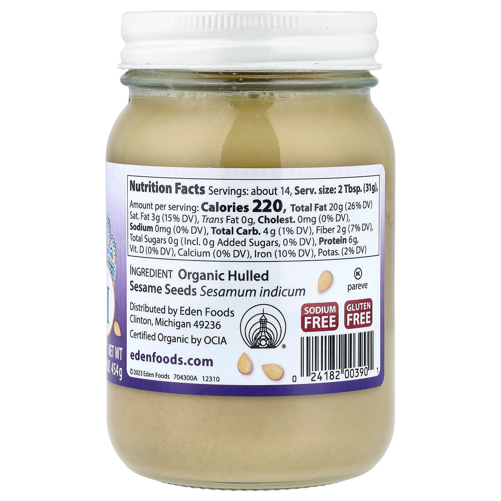 Eden Foods, тахини с органическим кунжутом, 454 г (16 унций)