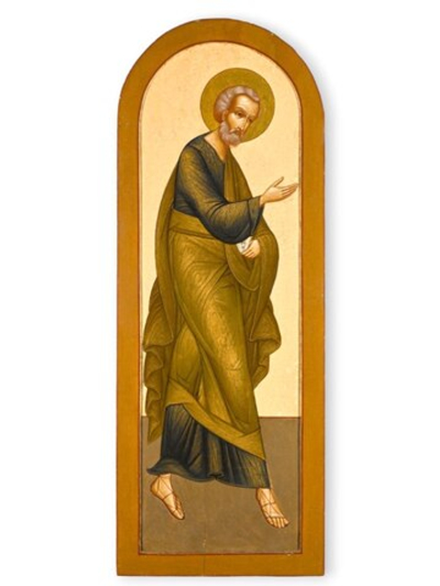 Петр святой Апостол. Деревянная икона на левкасе