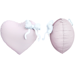 Сердце "Нежно-розовое с белым бантиком"