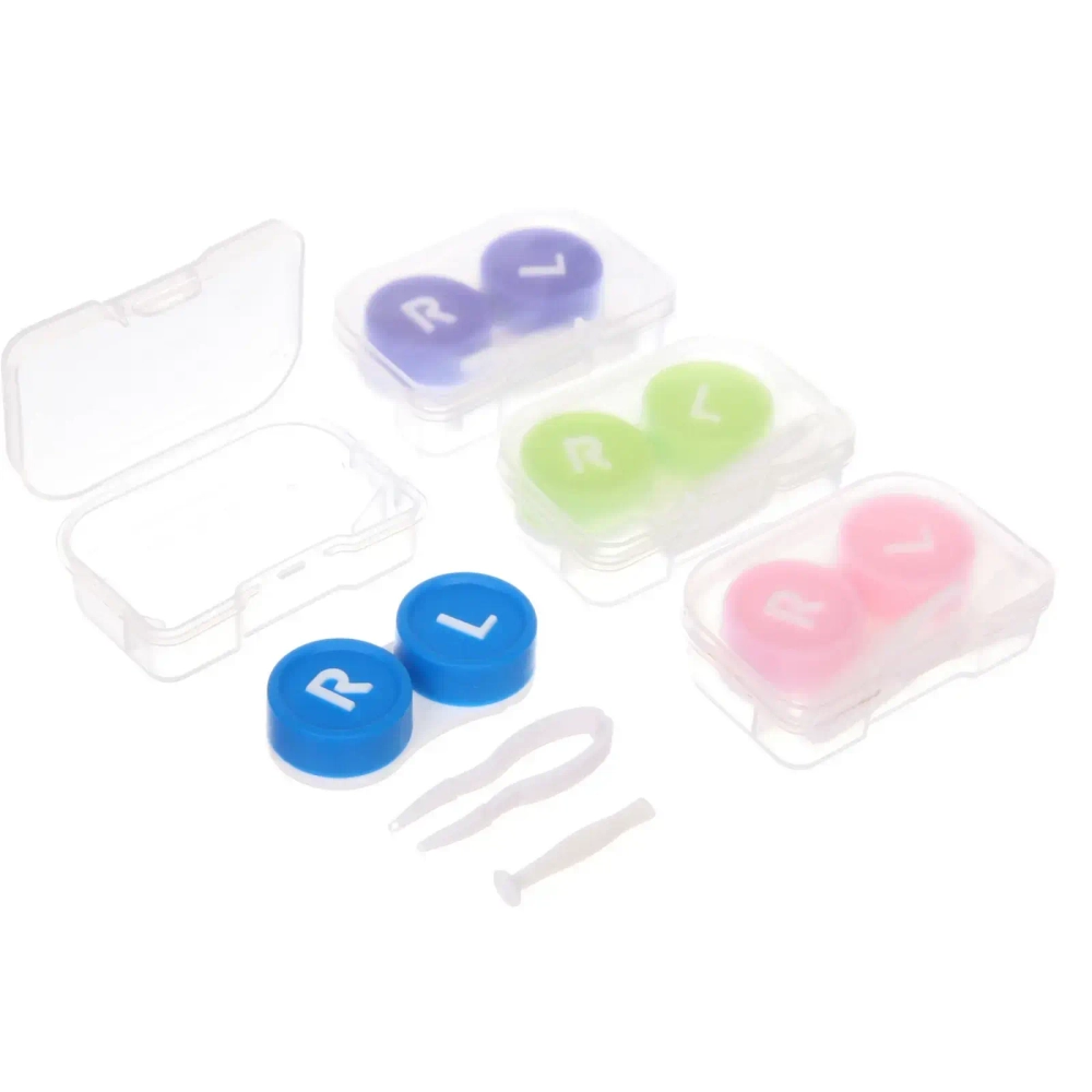 Набор для хранения контактных линз «МАРЦИПАН», цвет микс, 6.5*4,5*2см, (пакет с подвесом)