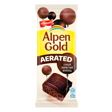 Шоколад Alpen Gold Aerated пористый темный 80 гр