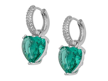 Серьги-Кольца с подвесом Сердце