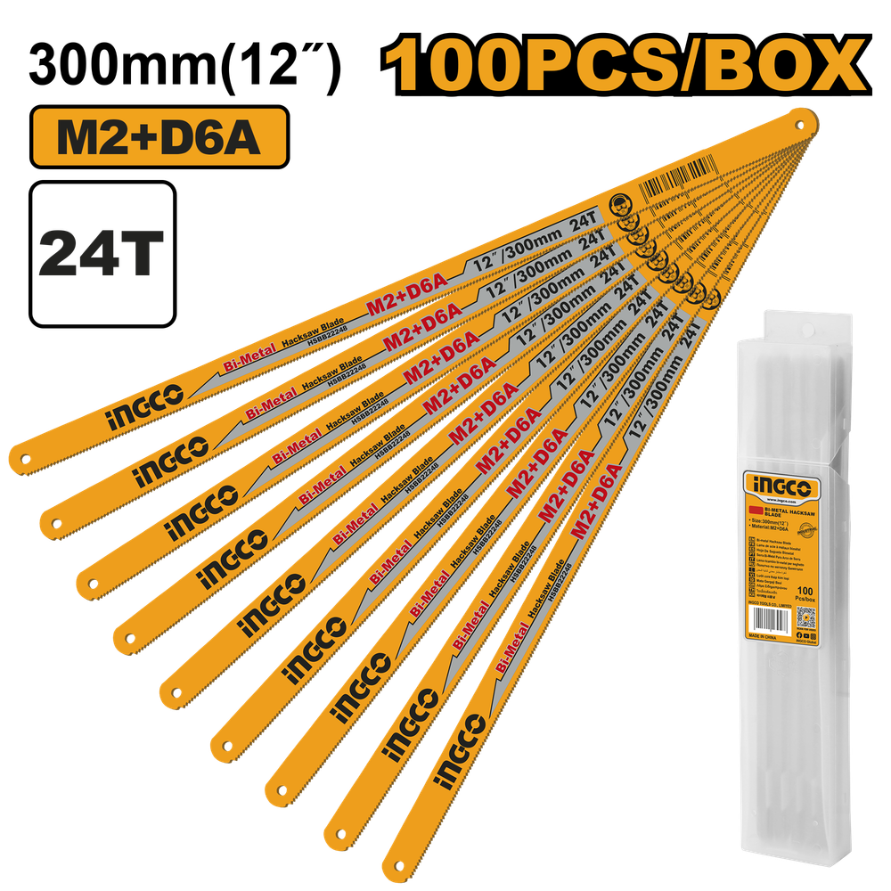 Полотно ножовочное по металлу INGCO HSBB22248 INDUSTRIAL 24T 300 мм Полотно ножовочное по металлу INGCO HSBB22248 INDUSTRIAL 24T 300 мм