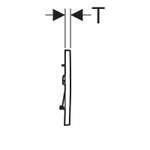 Кнопка смыва Geberit Sigma30, двойной смыв, цвет черный