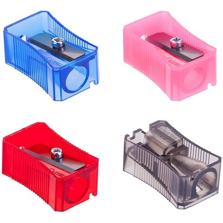 Faber-Castell Точилка, стандартные и флуор. цвета, в пласт. баночке 100 шт.