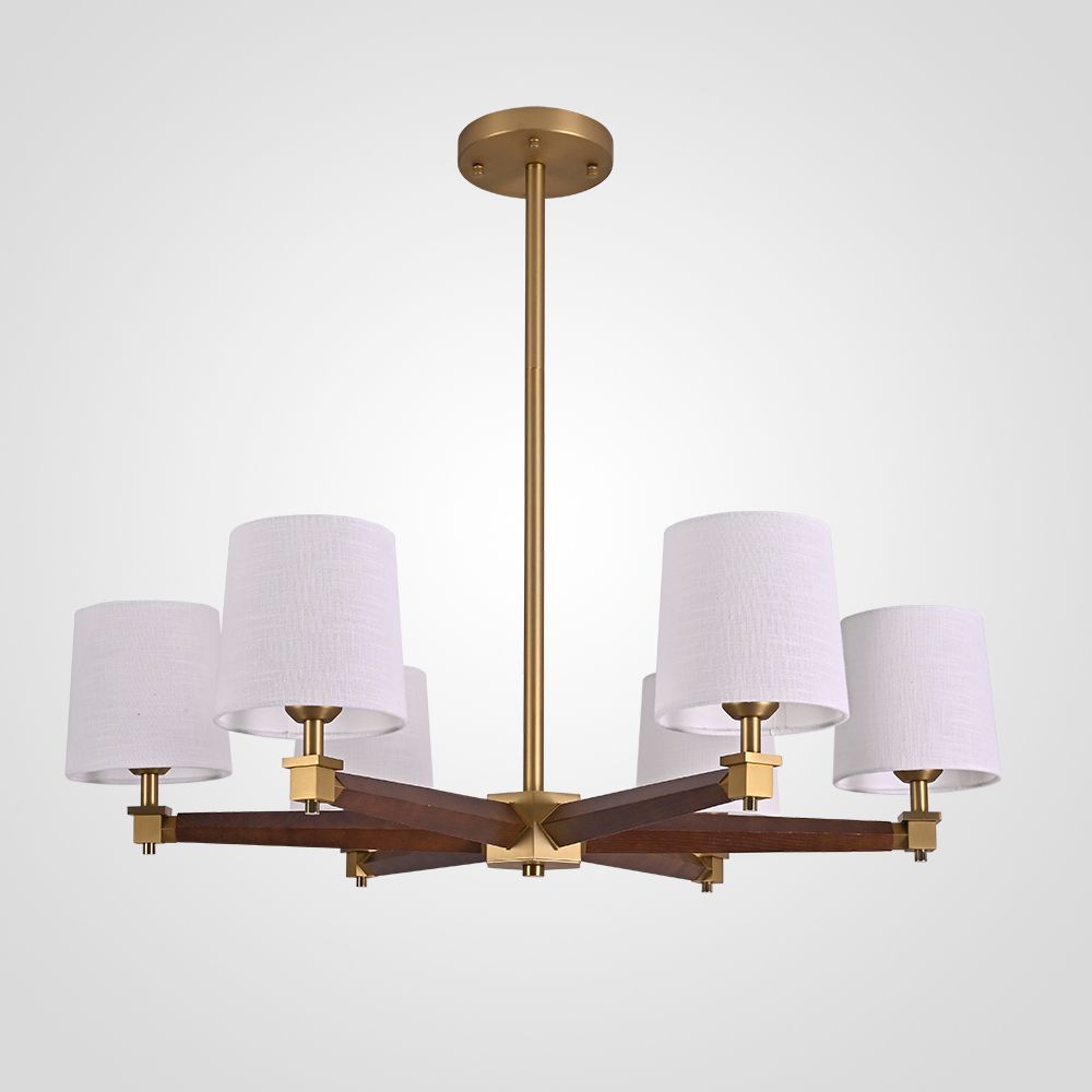 Люстра На Штанге Jorgenson D85 White/Dark Wood By Imperiumloft