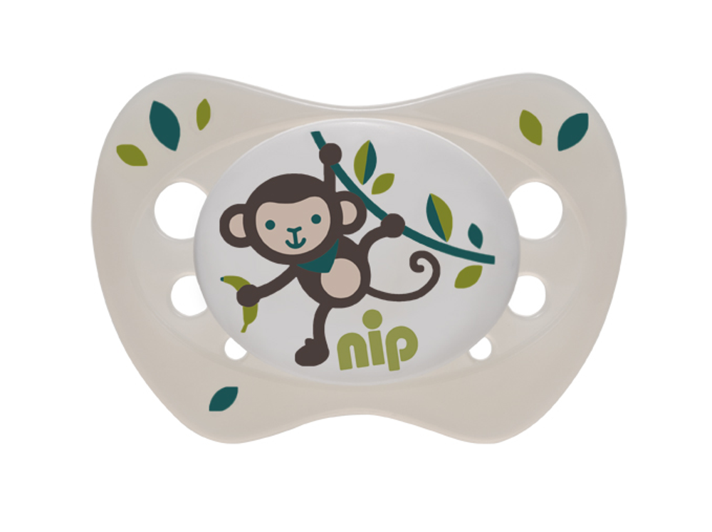 Пустышка силиконовая с колпачком NIP "Newborn" для мальчика 1 шт. с 0 до 2 месяцев