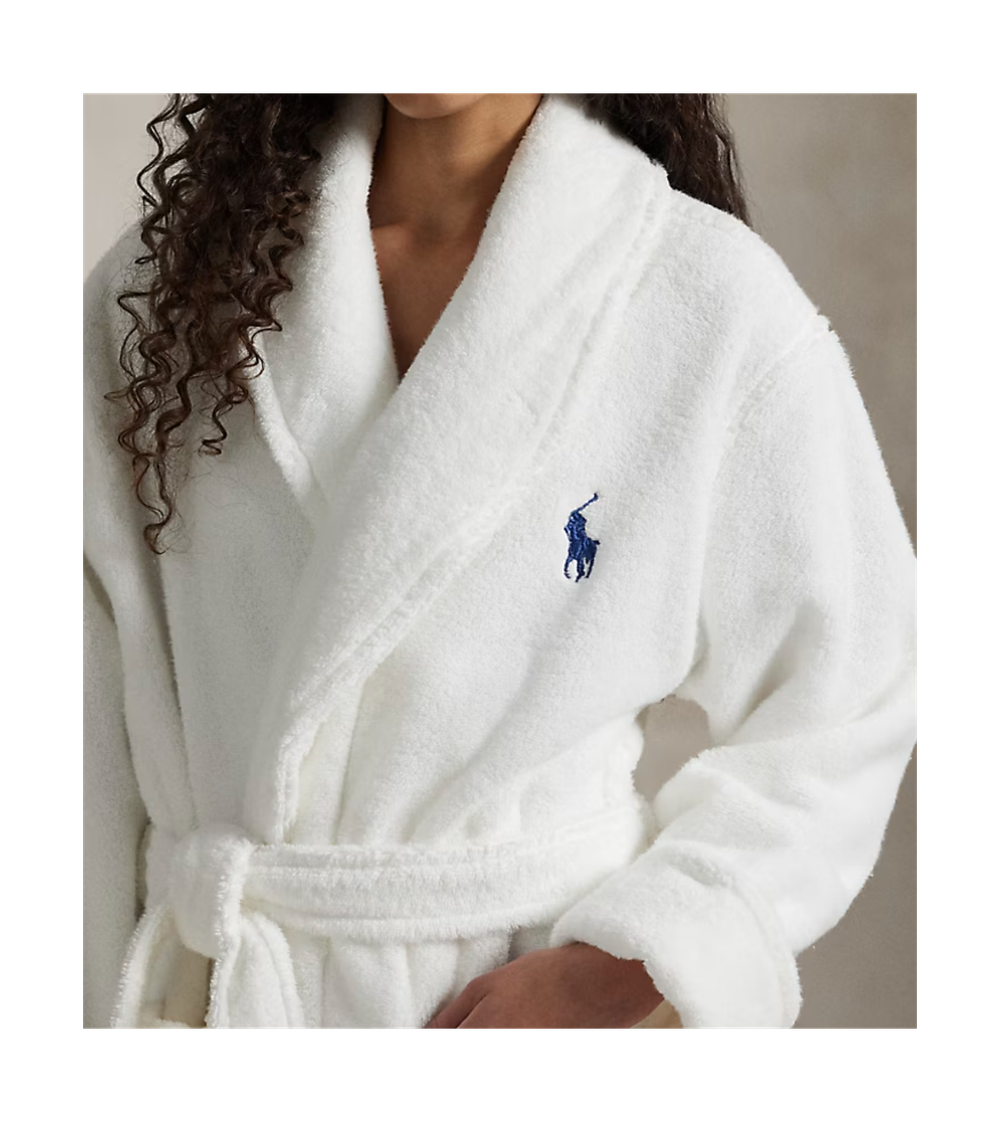 Женский махровый халат Polo Ralph Lauren с принтом медвежонка Polo Bear
