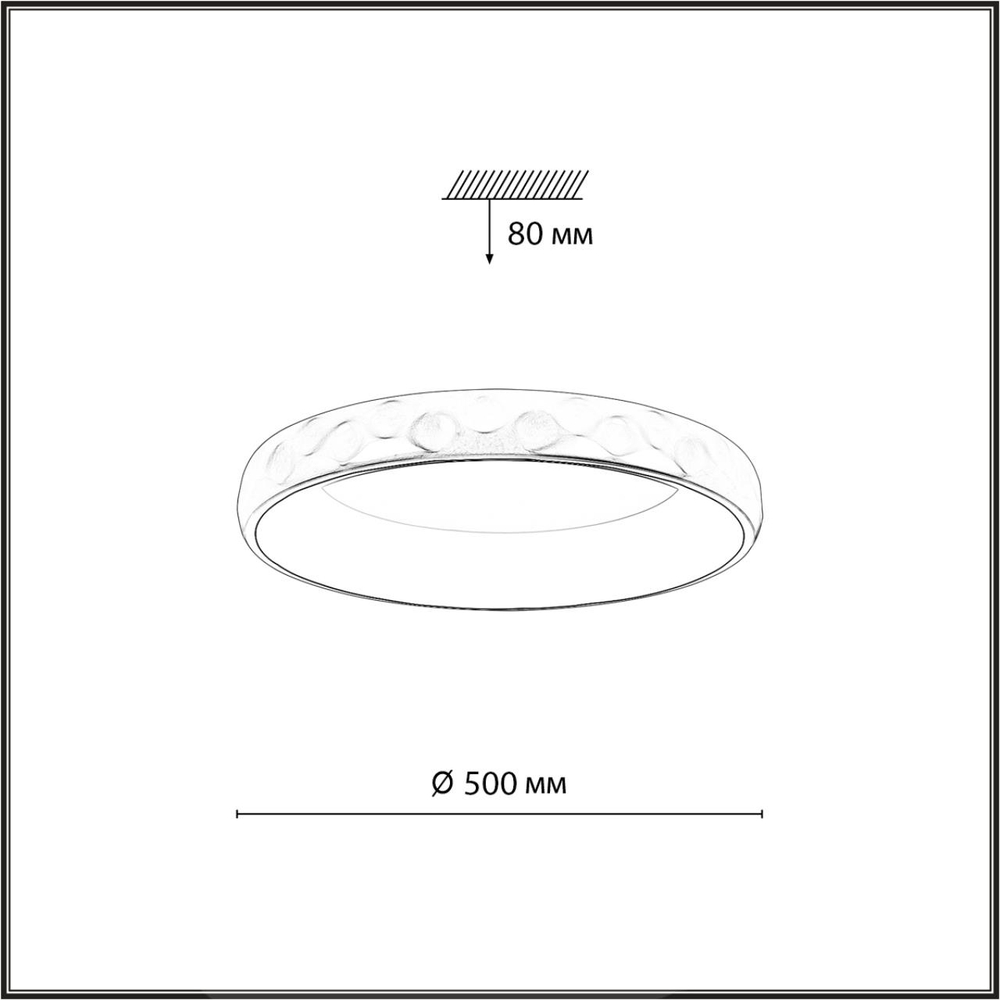 7771/56L AVRA LED SN 566 Светильник металл/белый/золотой LED 56Вт 3000/4000/6000K D500 IP43 ССТ LACUNA