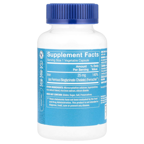 The Vitamin Shoppe, Comfort Iron®, 25 мг, 180 растительных капсул