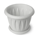 Горшок для растений Фелиция мрамор 0,9л Д140 с поддонником С102М